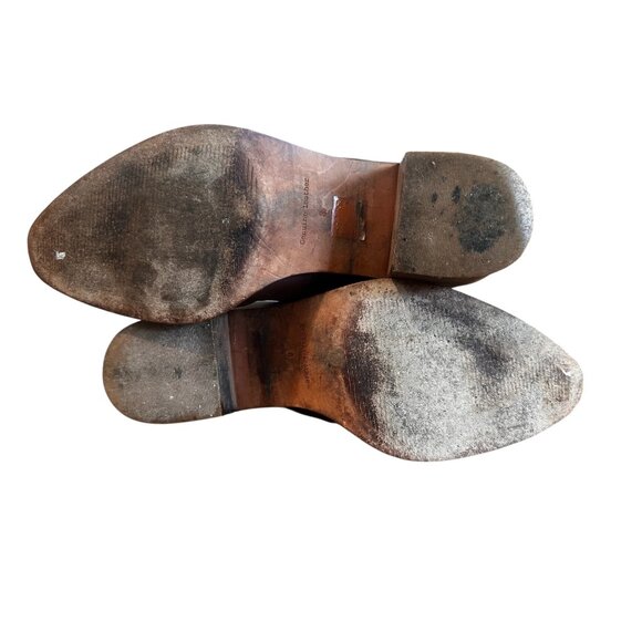 Madewell Bonham Boots Womens 8 Brown Leather Ankle Booties Chelsea Western Boho - Picture 13 of 16